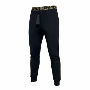 Versace Men's Joggers Medusa Greca Black Gold‎ Size 3 NWT